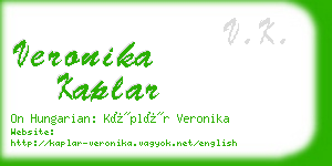 veronika kaplar business card